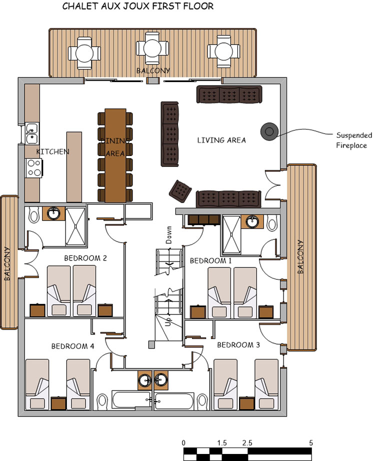 Chalet Aux Joux Morzine Floor Plan 2